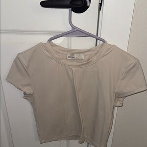 Zenana Outfitters Beige Crop Top